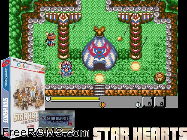 Star Hearts Taikenban (J) [!] Wonderswan game showing 3D box cover and gameplay screenshot